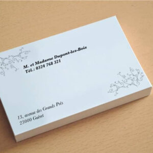 Carte de visite grand format 128 x 82 mm