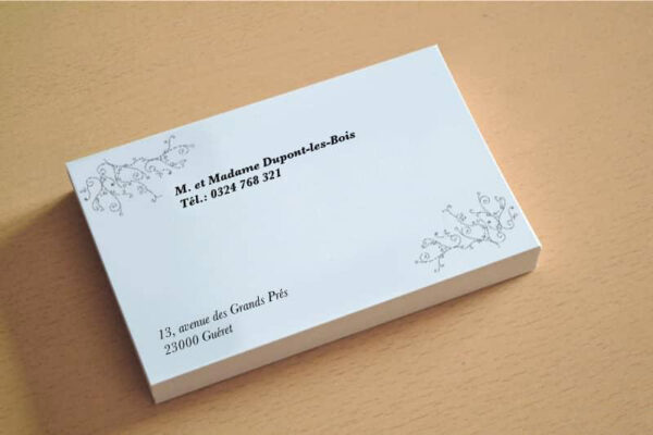 Carte de visite grand format 128 x 82 mm