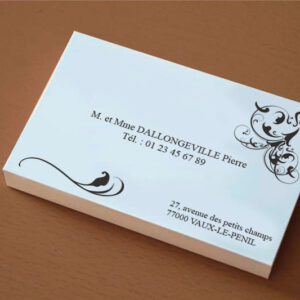Carte de visite grand format 128 x 82 mm