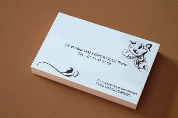 Carte de visite grand format 128 x 82 mm