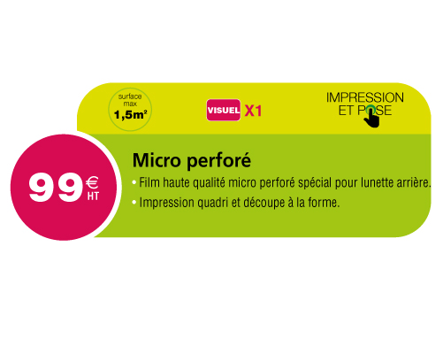Adhésif micro-perforé pour vitre arrière véhicule – prix 99 euros, film one way vision