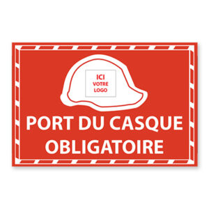 Panneau : Port du casque obligatoire