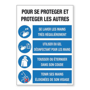 Panneau de chantier Pour se protéger-et protéger les autres