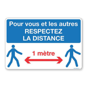 Panneau de chantier - "Respectez la distance"