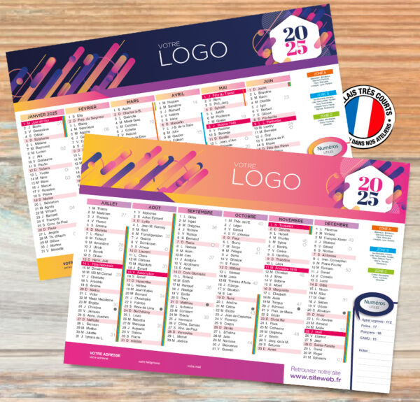 Calendrier personnalisés 2025 à votre image - Cadeaux entreprises
