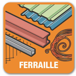 Panneau tri sélectif ferraille
