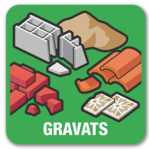Panneau de tri sélectif pour les gravats