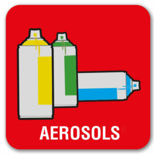 Panneau tri sélectif : Aérosols