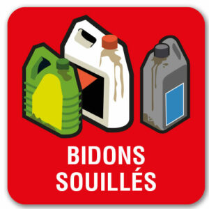 Panneau tri sélectif : Bidons Souillés
