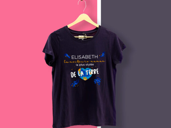 Marquage sur tee-shirt noir