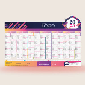 Calendrier mural personnalisé grand format avec forme de découpe