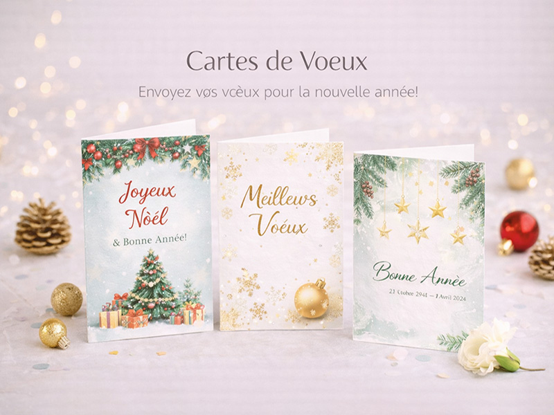 Impression de cartes de vœux personnalisé pour tous vos évènements
