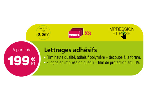 Lettrage adhésif véhicule en Seine-et-Marne à partir de 199 euros