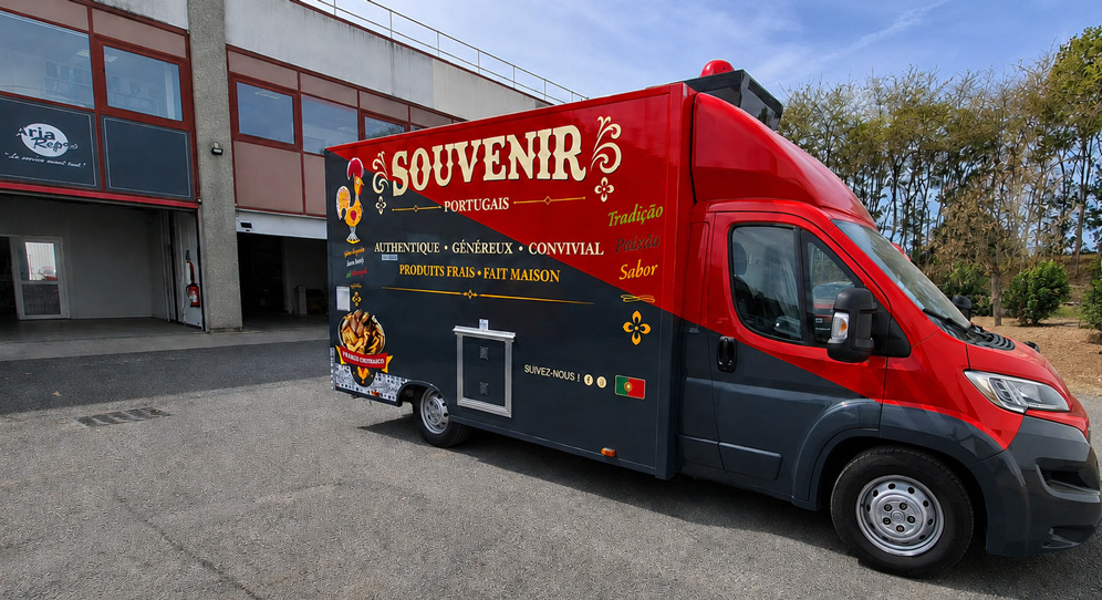 Habillage et covering de food truck réalisé par ARIA Repro en Seine-et-Marne