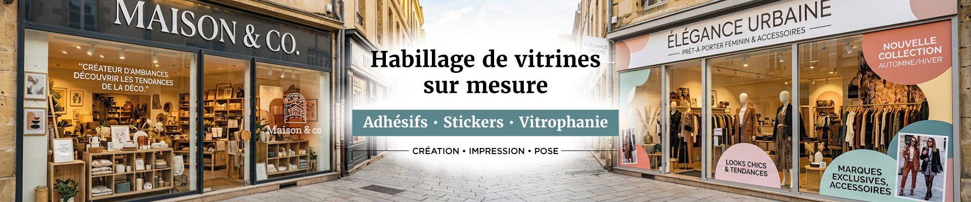 Habillage de vitrine sur mesure en adhésif et vitrophanie – ARIA Repro